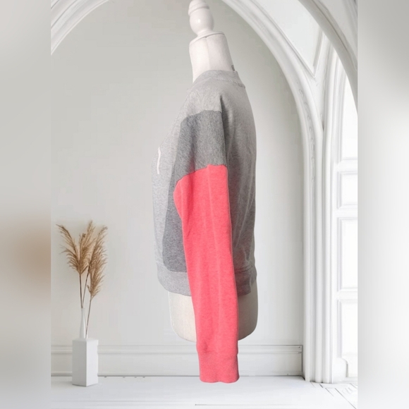 Women's Calvin Klein Performance Grey And Pink Colorblock Sweatshirt Size Medium - Picture 2 of 5